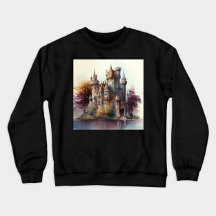 Castle Watercolor Ornament Crewneck Sweatshirt